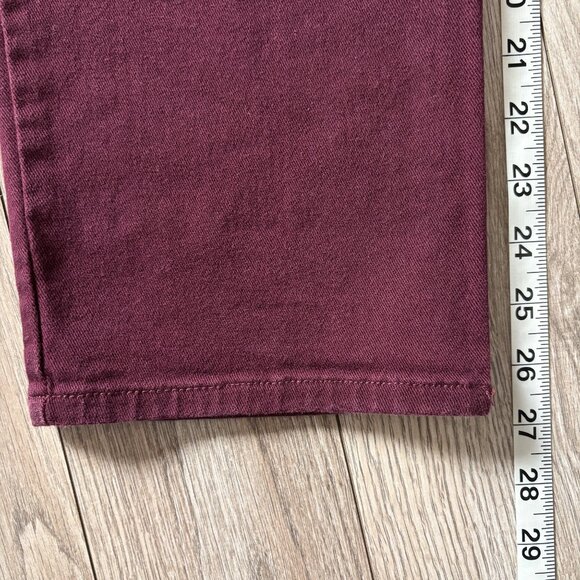 Gloria Vanderbilt Amanda Straight Leg Jeans Burgundy Womens 10 Short Normcore - Picture 11 of 16